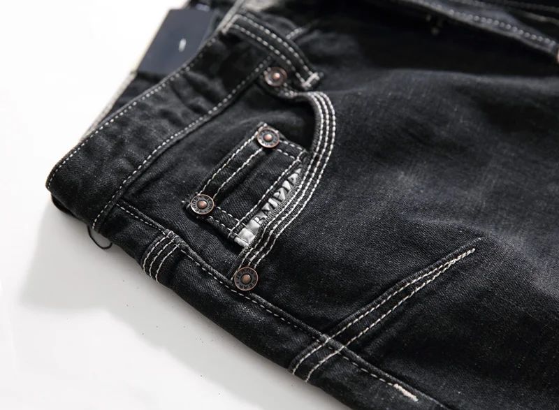 Fashion Vintage Men Jeans Stretch Classical Denim Pencil Pants hombre Large Size Black Skinny Jeans Men Streetwear Hip Hop Jeans
