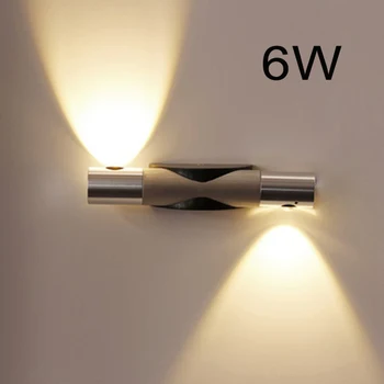 

6W Modern Aluminum LED Wall Lights 85-265V home decor restroom bathroom bedroom reading wall lamp hotel lamp lights
