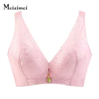 Meizimei woman'bra сексуальный бюстгальтер-минимайзер без косточек с эффектом пуш-ап bh DEF120 размера плюс кружевной бюстгальтер на косточках для девушек