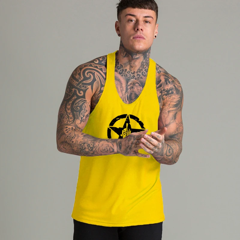 

Mens Sportwear Vests Muscle Singlets Gyms Workout Sleeveless Shirt Stringer Tank Top Men Bodybuilding Clothing Fitness