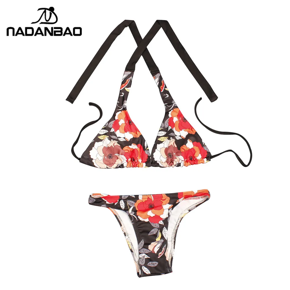 Бикини 2018 Mujer сексуальное бикини с принтом роз купальник для женщин Maillot De Bain Femme