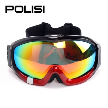 

POLISI Men Women Snow Ski Goggles Winter Double Layer Anti-Fog Lens Skiing Protective Eyewear Polarized Snowboard Skate Glasses