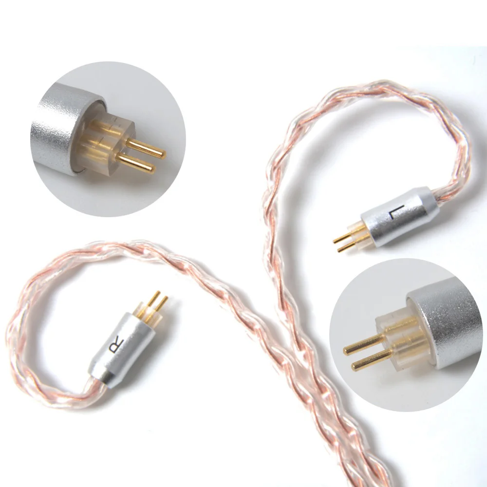 NICEHCK MMCX/2Pin разъем 3,5/2,5/4,4 мм сбалансированный 8 ядро Медь серебро смешанные кабель для TRNV90 KZZSN CCAC10 NICEHCK NX7 Pro/DB3
