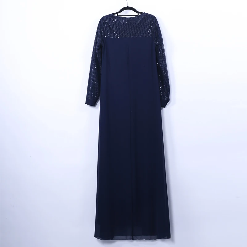 Женское длинное мусульманское платье хиджаб с блестками Abaya в Дубае турецкое