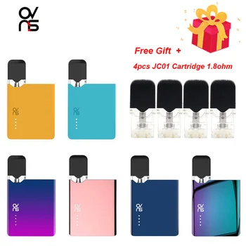 

Original OVNS JC01 Pod Kit E Cigarette & 4pcs 0.7ml Pod Cartridge LED light 400mah battery Mod Vaper Vaporizer Christmas Gift