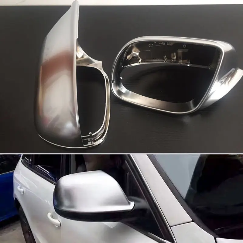 2pcs Silver ABS Chrome Side View Mirrors Replacement Caps Cover For