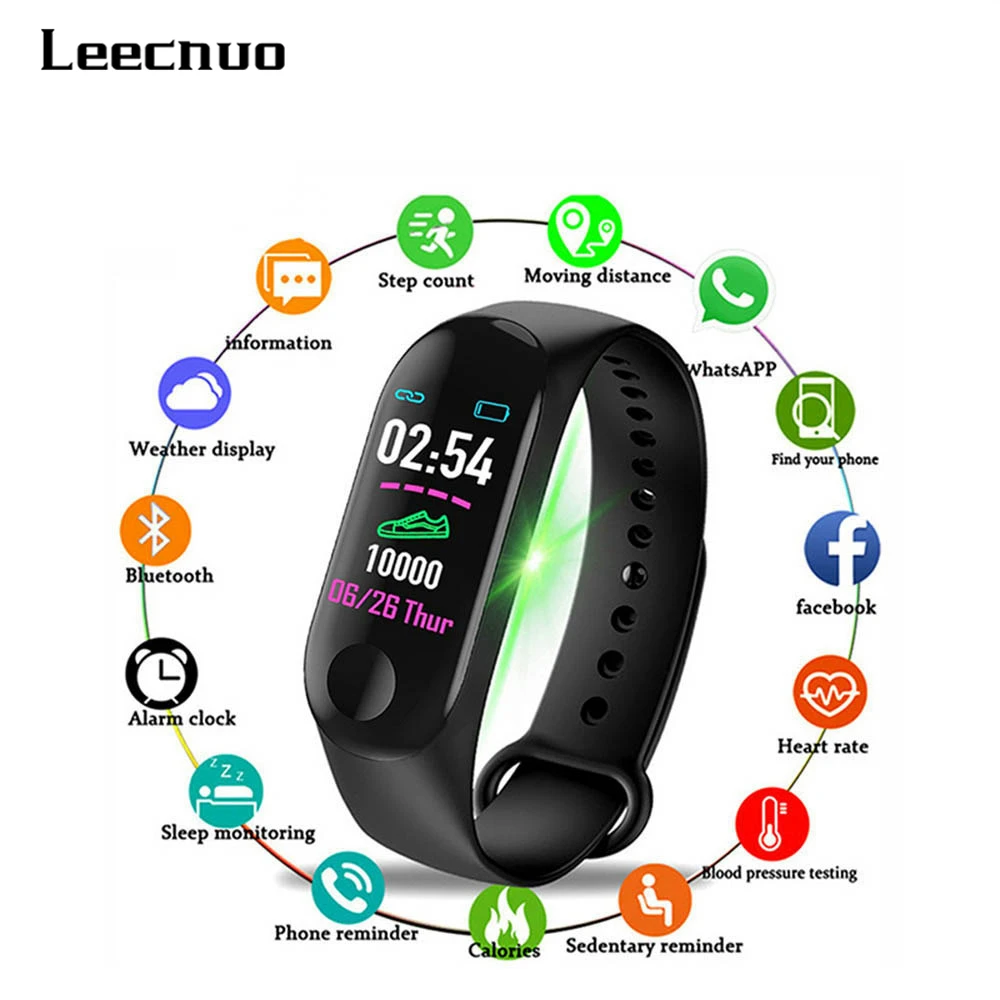 

Rovtop M3 Plus Bluetooth Smart Watch Heart Rate Blood Pressure Health Waterproof Watch M3 Pro Wristband Fitness Tracker Watch