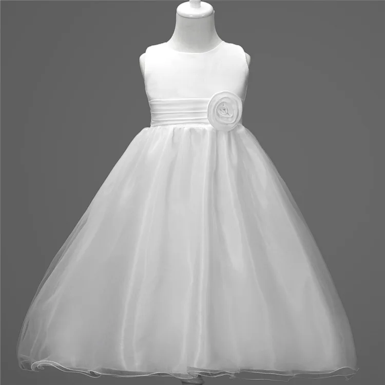 

Cute 2 3 4 5 6 7 Years Children Flower Girls Wedding Ball Gown Pretty Kids Formal Dress Long Evening Dresses for Kids Age 10