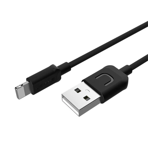 USB кабель для зарядного устройства iPhone X 8 7 6 6s Plus 5 5S SE, 2А 1 м, USB кабель для передачи данных для мобильного телефона iPhone, кабель для освещения - Цвет: black