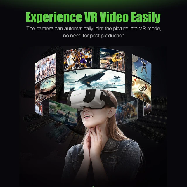 Andoer 360 Degree Video Camera 4K Ultra HD WiFi VR Camera Handheld Panoramic Video Camera with Dual Lens 2.0inch LCD Display