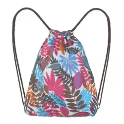 Рюкзак ishowtienda пляжная сумка модные женские туфли с принтом листьев Высокая ёмкость сумка мешок рюкзаки нейлоновый рюкзак # WL