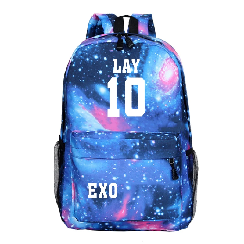 Kpop EXO модные классные школьные сумки для учеников рюкзак Galaxy Детский