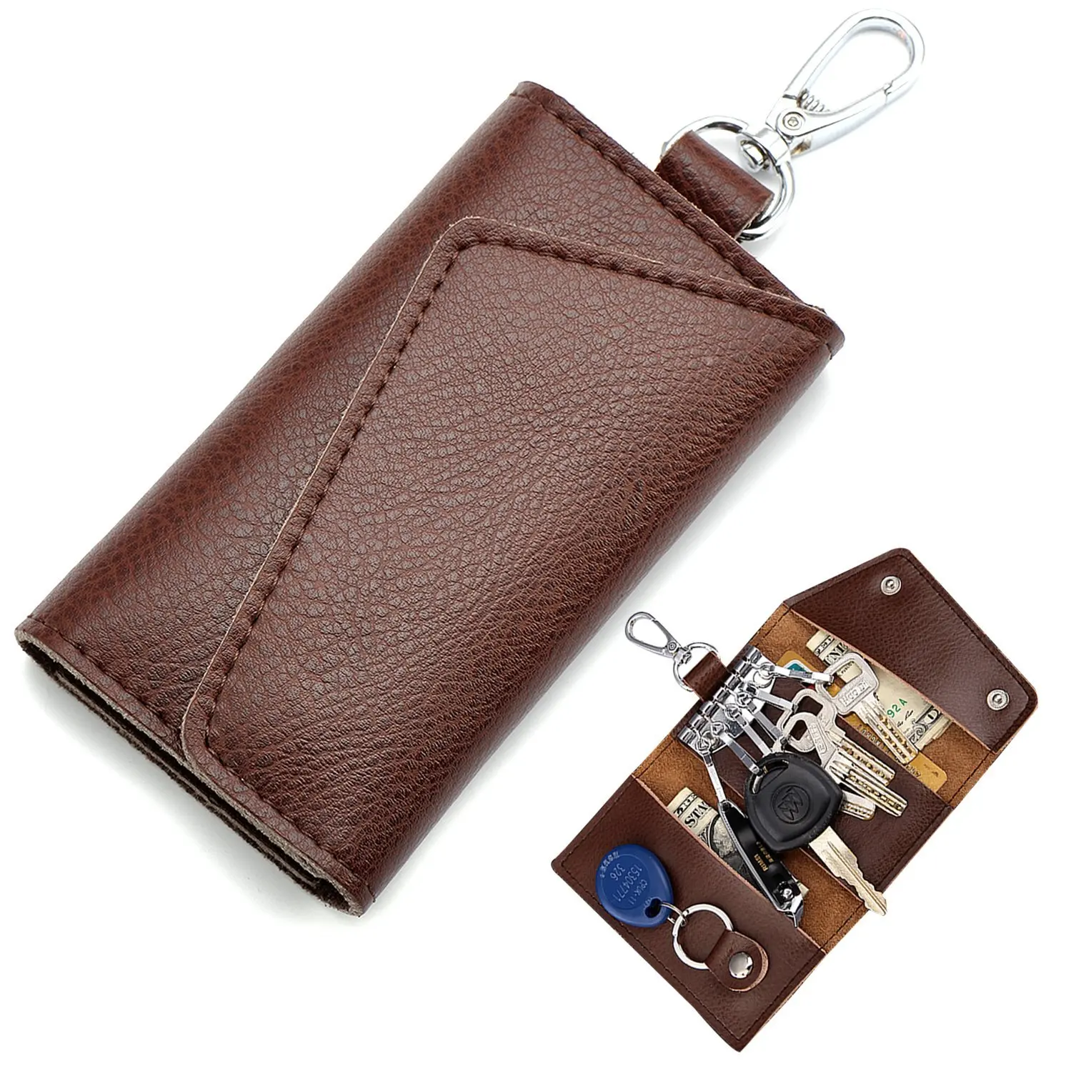 Buy 2017 New Leather Key Case Wallets Unisex Keychain
