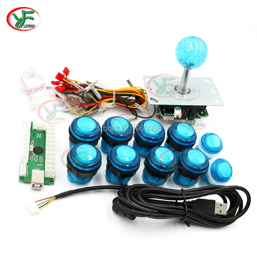 

LED USB PC Joystick Encoder For MAME Multicad Support Led Joystick + Arcade LED Button PC Controller Computer Games Rocker DIY