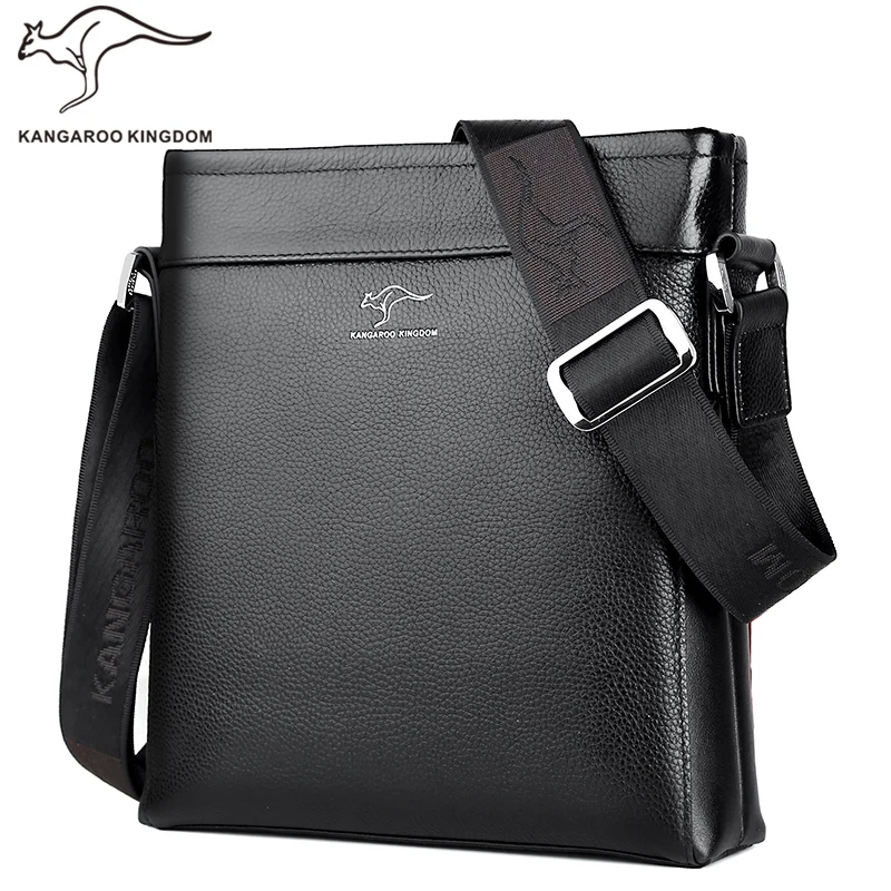 Kangaroo Kingdom Luxury Men Bag Genuine Leather Mens Messenger Bags