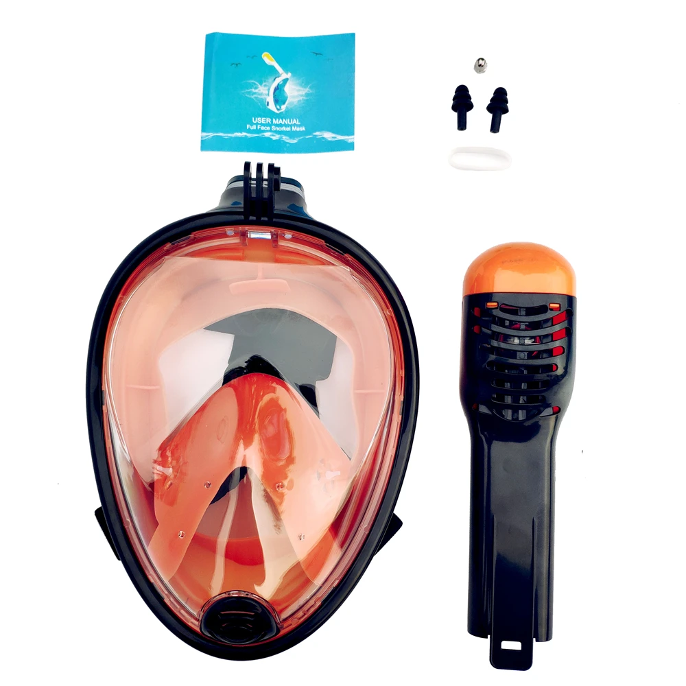Маска для подводного плавания с полным лицом панорамный вид анти-туман Анти-утечка плавание трубка Подводное плавание маска GoPro Совместимость
