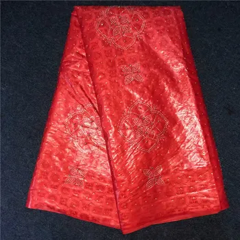 

Pretty party bronzing design African Bazin cotton lace fabric for sewing OBR13(5yards/lot)