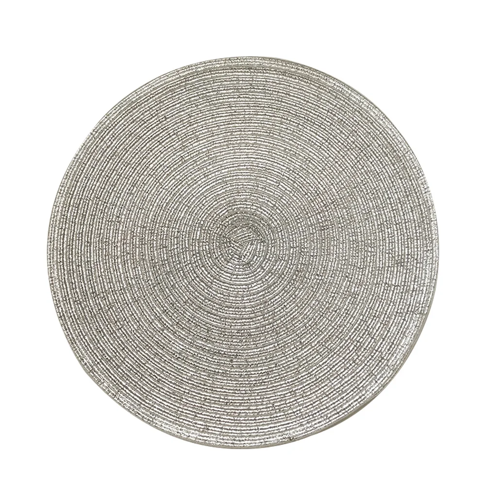 

2PCS Cotton Linen Placemat Easy Clean Durable Heat Insulation Round Cup Pad Photography Prop Table Decor