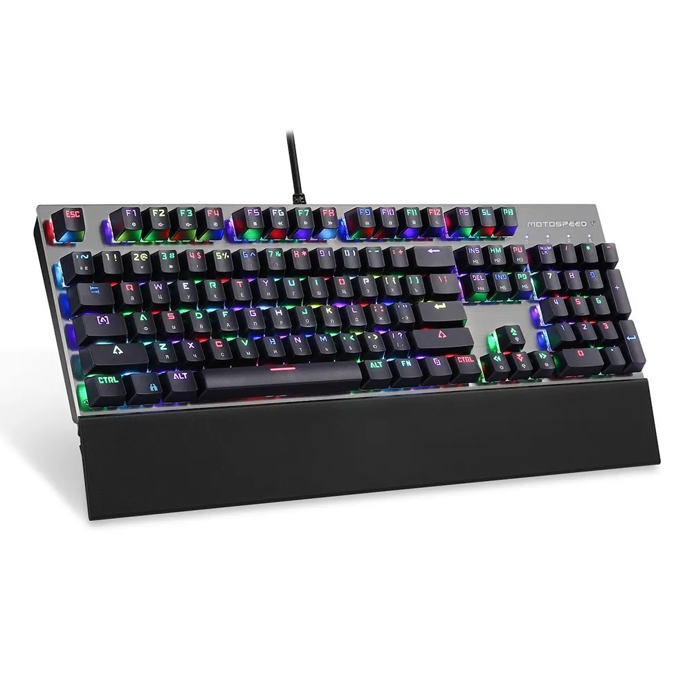 

Original Motospeed CK108 Mechanical Keyboard Russian RGB Programmable USB Wired Led Backlight 104Keys Gaming Gamer Keyboard