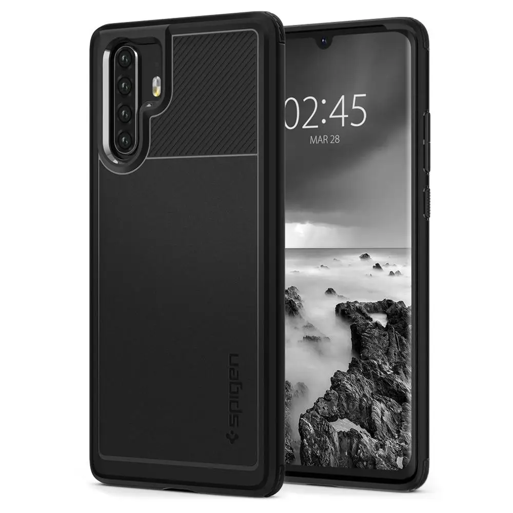 Чехол SPIGEN huawei P30/P30 Pro, прочный армированный Матовый Черный Гибкий Мягкий ТПУ нескользящий чехол s