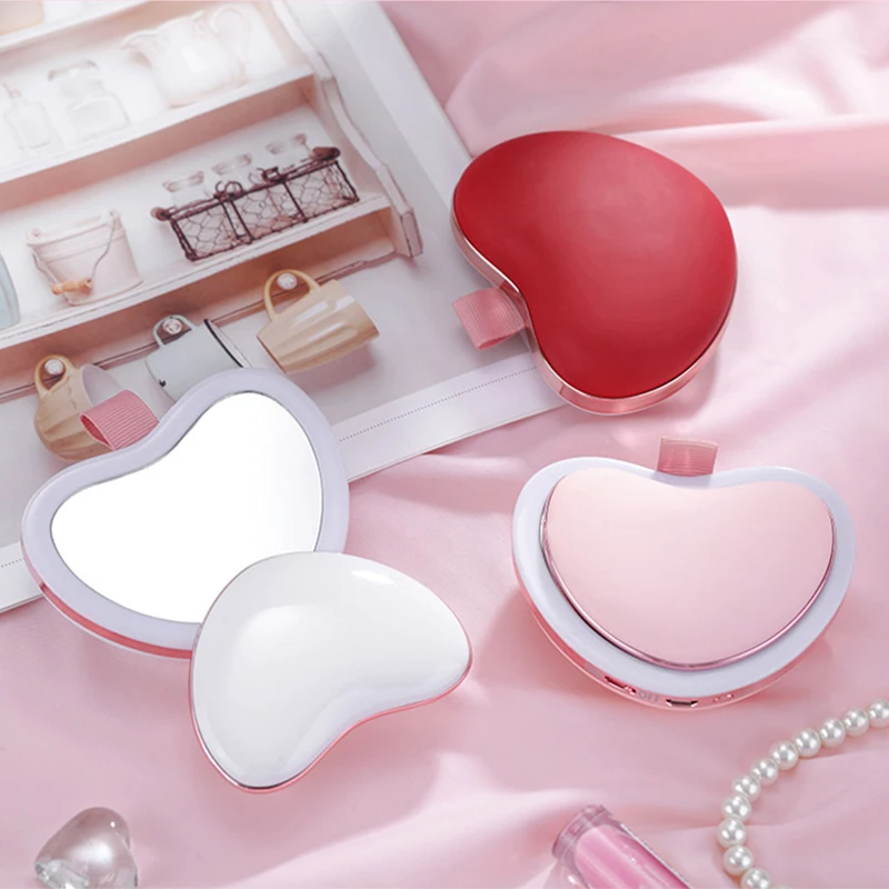 

Litwod Z30 Love hand warmers creative usb charging led makeup mirror hand warmers charging treasure three-in-one novelty gifts