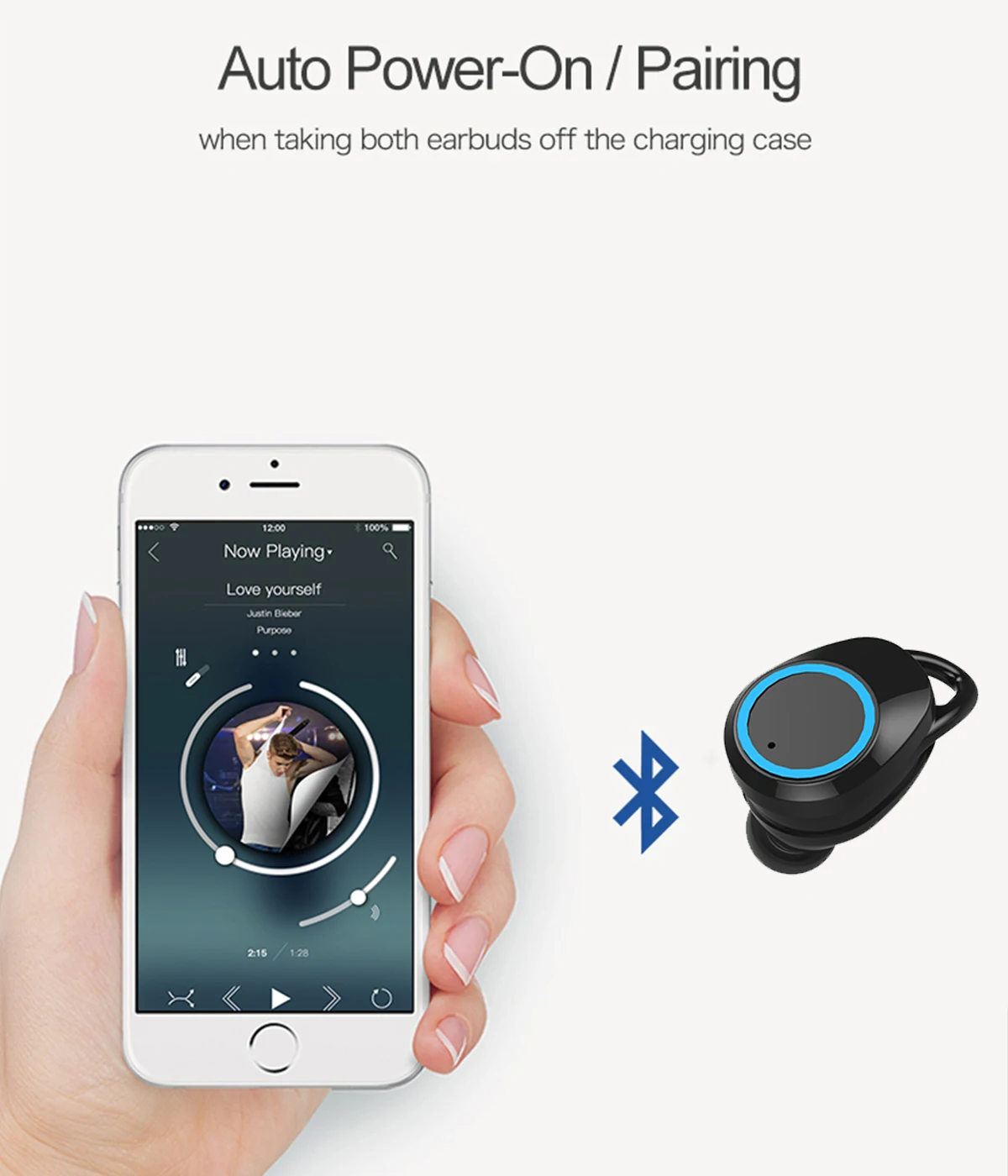 JRGK Portable Wireless Earphones Bluetooth 5.0 Headset Earbud High Sound Binaural Earphones With Magnetic Charging BOX Socket