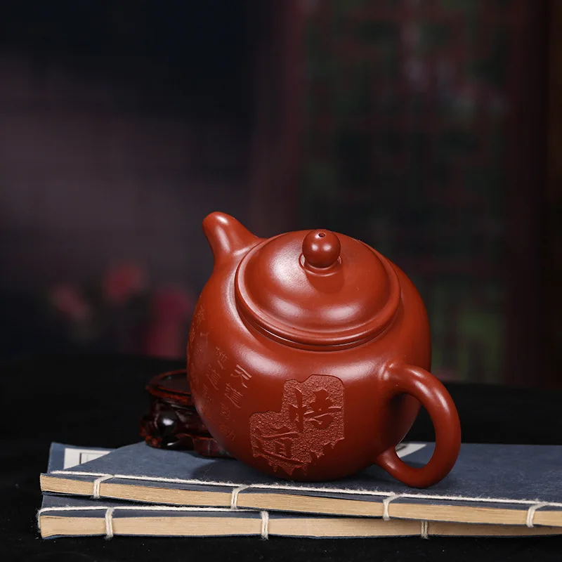 Чистая ручная Рекомендуемая НЕОБРАБОТАННАЯ руда dahongpao резная живопись bao статуя смешанной партии берет чайник