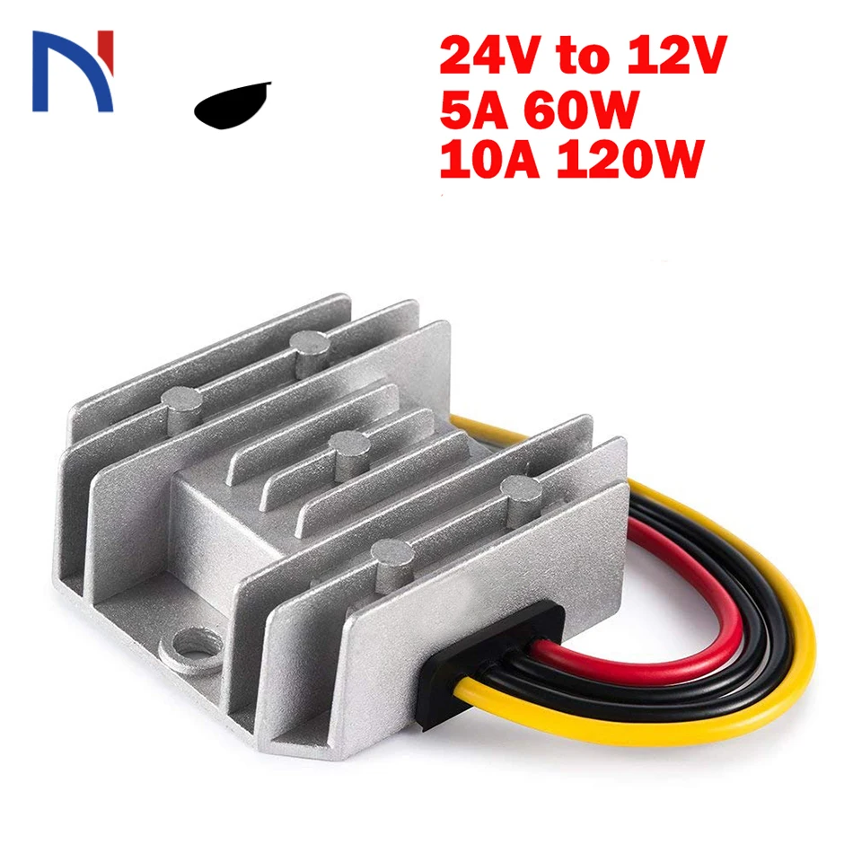 

DC 24V to 12V 5A 10A 60W 120W Volt Regulator Waterproof Synchronous DC-DC Voltage Converter Buck Voltage Regulator