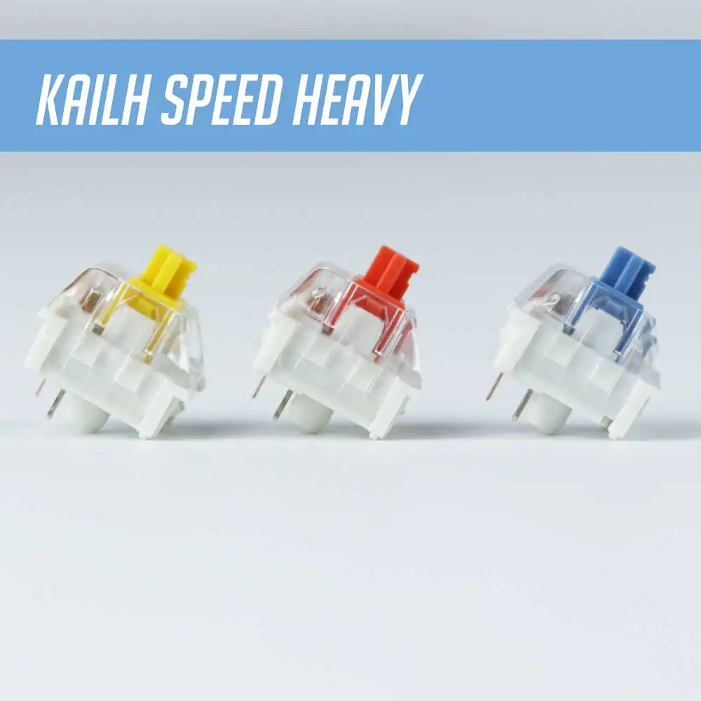 Механическая клавиатура Kailh Speed с тяжелыми переключателями темно желтая