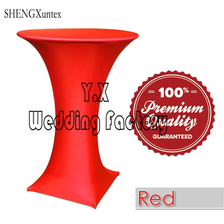 

Lycra Spandex Cocktail Table Cover Bistro Tablecloth For Party Decoration