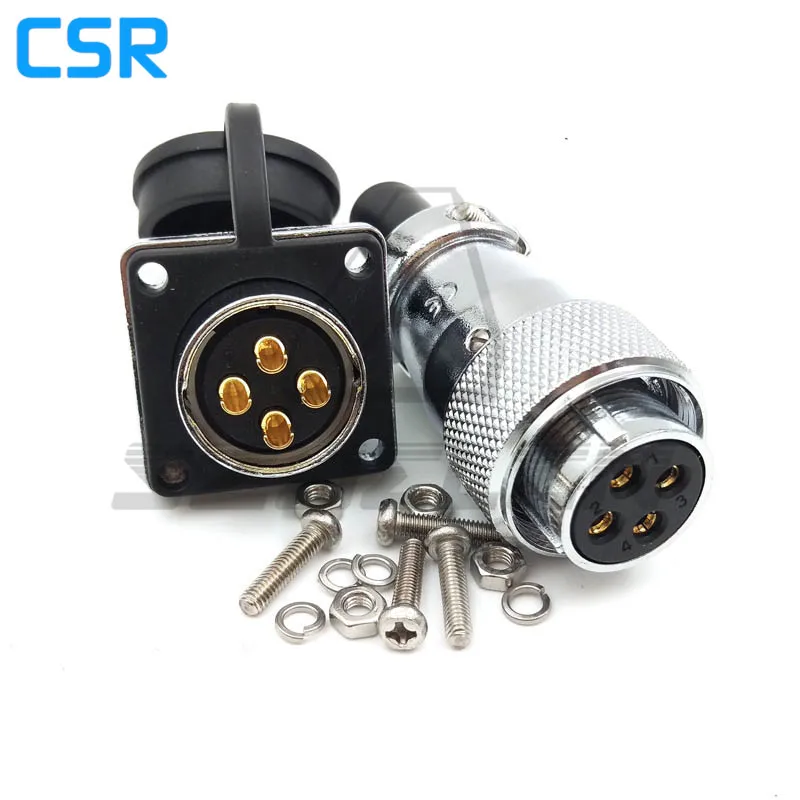 

WS16 series waterproof 4 pin Male and female connector, Waterproof Circular Multipole Plug & Socket Connectors 4pin