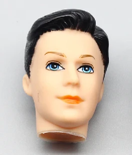 Один шт 3D глаза черные каштановые волосы бойфренд мужская кукла голова для Кена кукла для парень Барби Кукла аксессуары er019 - Цвет: Picture 1