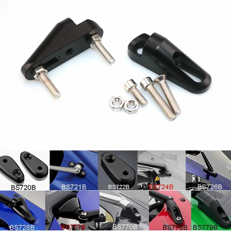 

Motorcycle rearview mirror fairing adapter Conversion Code For Kawasaki ZX6R ZX10R 2011 2012 2013 2014 2015
