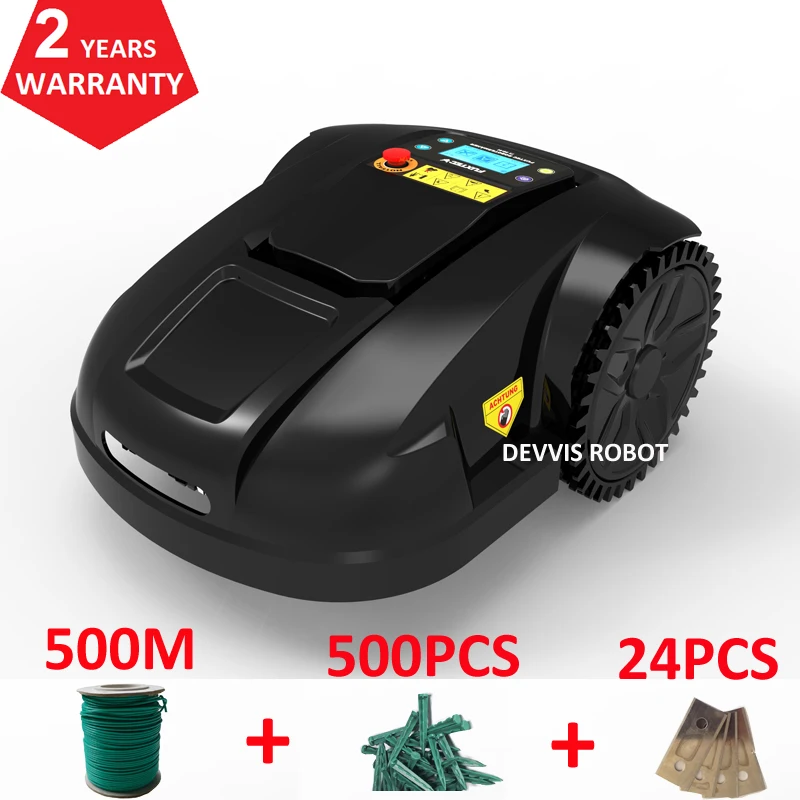 

Mowing Robot Intelligent Home Lawn Finishing Machine Automatic Charging Weeding Machine with 500m wire+500pcs pegs+24pcs blade