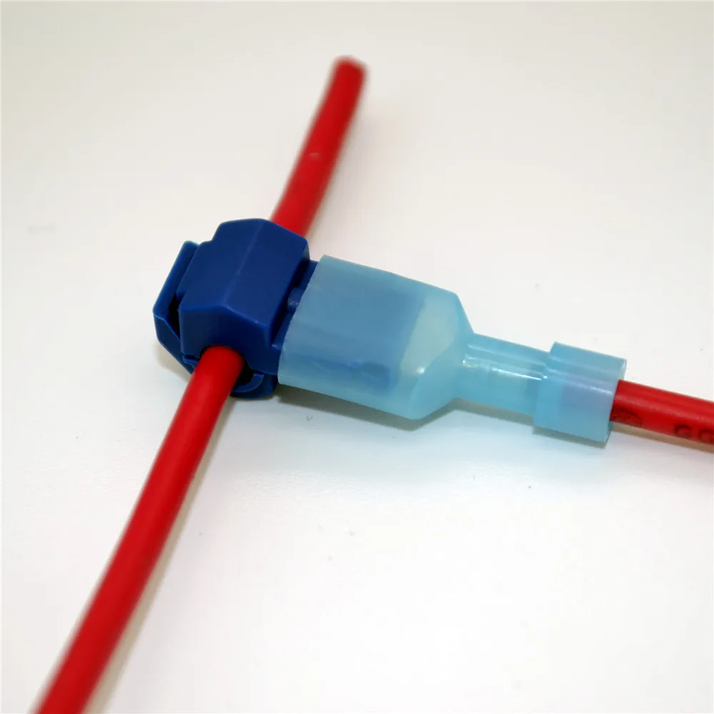 100Pcs Blue Quick Lock//Wire Splice Crimp//Wire Connectors