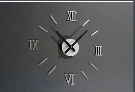 

European Roman numerals simple DIY clock fashion creative DIY clock when acrylic composite wall clock bell