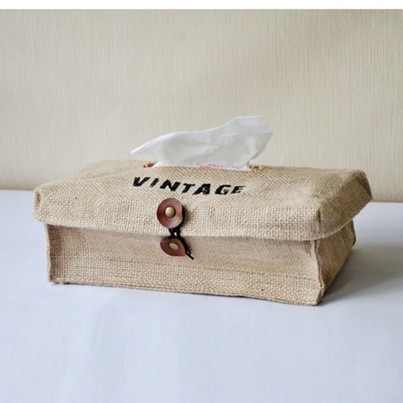 

Household Linen Tissue Holder Car Toilet Paper Holder Case Cloth Napkin Tissue Box Cover For Home Office Desktop Decoration S25