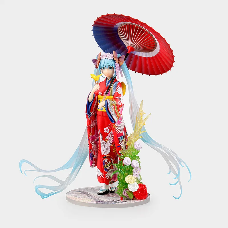 Аниме Hatsune Мику кимоно Мику 1/8 масштаб предварительно окрашенный ПВХ фигурку Коллекционная модель игрушки куклы 23 см
