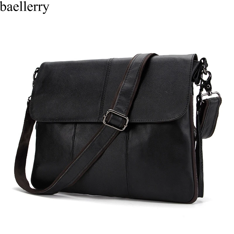 

European Genuine Leather Men Bag Men Briefcases male Leather business Computer Laptop Bags Crossbody Bags Mens Messenger Bag