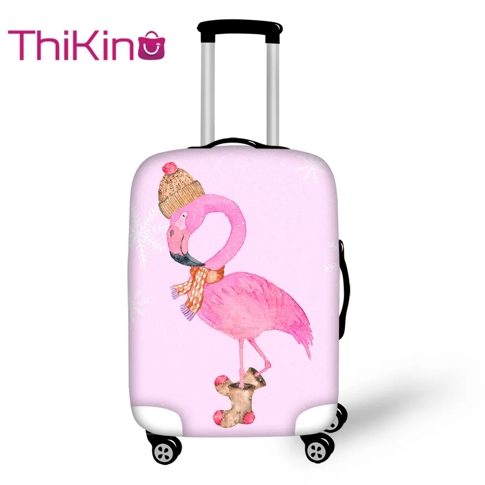 

Thikin Flamingo Travel Luggage Cover for Girls Candy Color School Trunk Suitcase Protective Cover Travel Bag Protector