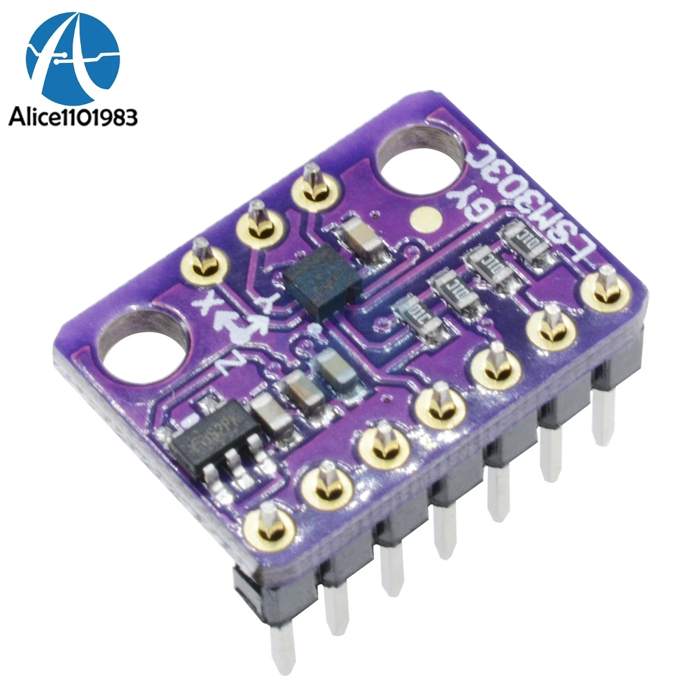 3 оси трехосевой три оси LSM303C LIS3MDL 6DOF магнитометр акселерометр магнитного Сенсор Diy Kit Электронная Модуль платы блока программного управления