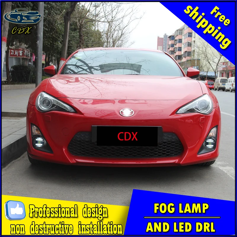 

Car-styling LED fog light for toyota 86 2013-2014 LED Fog lamp with lens and LED day time running ligh for car accessories