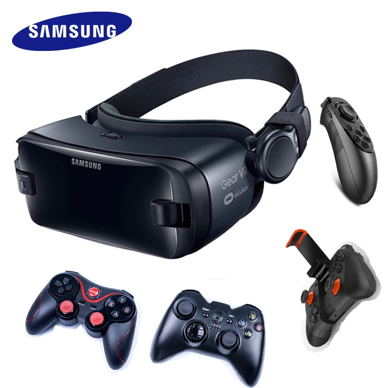 Gear Vr 5.0 3d Glasses Vr 3d Box For Samsung S8+ Note7 Note 5 S7 S9 Smartphones With Bluetooth Controller - Pc Vr - AliExpress