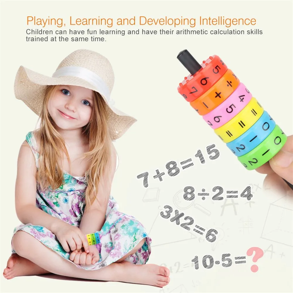 Цифровой Magic Cube детские цилиндр математическая игрушка сложение вычитание расчет обучение маленьких детей обучающие игрушки