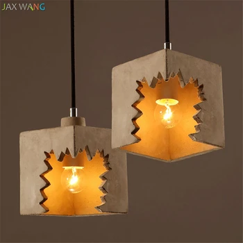

American Retro Creative Pendant Lamp Cement Pendant Light for Restaurant Corridor Luminaire Bar Bedroom Home Art Deco Lighting
