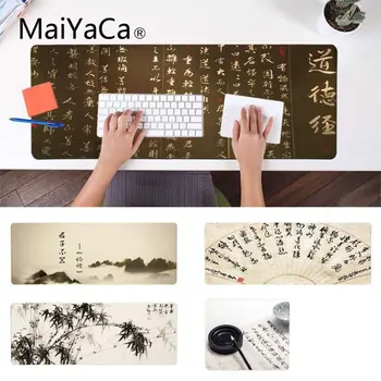 

MaiYaCa New Design Cool Chinese Calligraphy DIY Design Pattern Game mousepad Gamer Speed Mice Retail Small Rubber Mousepad
