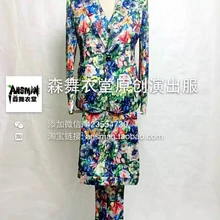 S-5XL! Мужская Новая тонкая певица дворовая роспись стиль костюм набор костюмы формальное платье плюс размер мужская одежда