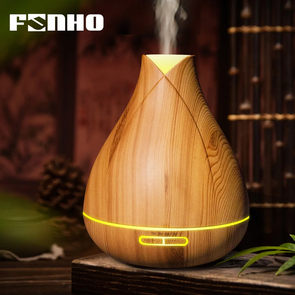 

FUNHO 400ml Ultrasonic Air Humidifier LED Nightlight Auto Shutdown Aroma Diffuser Aromatherapy Mist Maker For Home Office