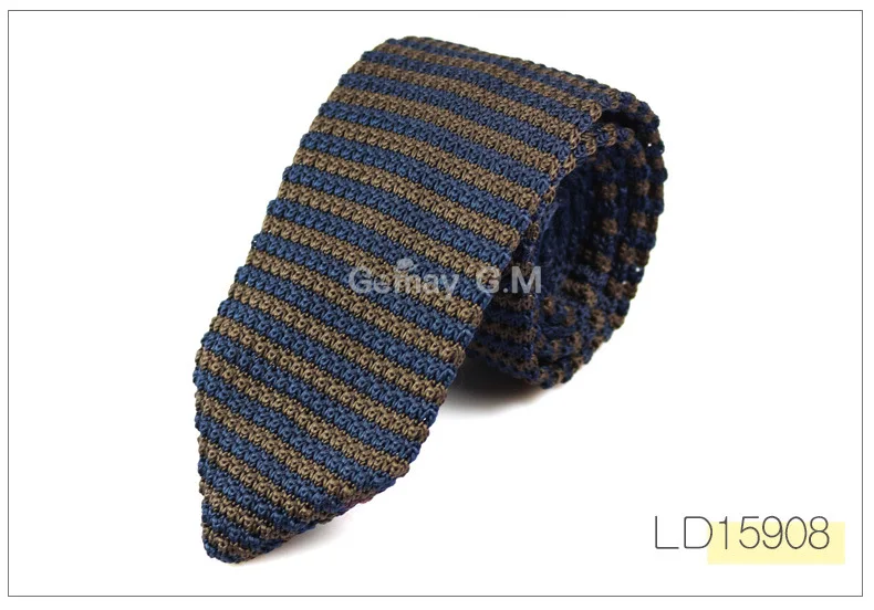 New Fashion Sharp Men's Tie Knitted Ties Mens Casual Striped Knit Necktie for Wedding Slim Skinny Woven Cravate Narrow Neckties