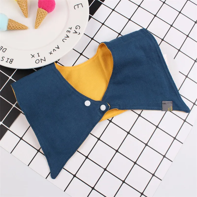 5Square Scarf Baby Bandana Bibs Newborn Boys Girls Absorbent Cotton Saliva Towel Buckle Closure Adjustable Toddler Burp Cloth